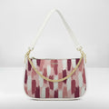 BORSA AQUA MADINBO BIANCA - MADE IN ITALY - GRAFICA BIANCO E ROSA PITTURA