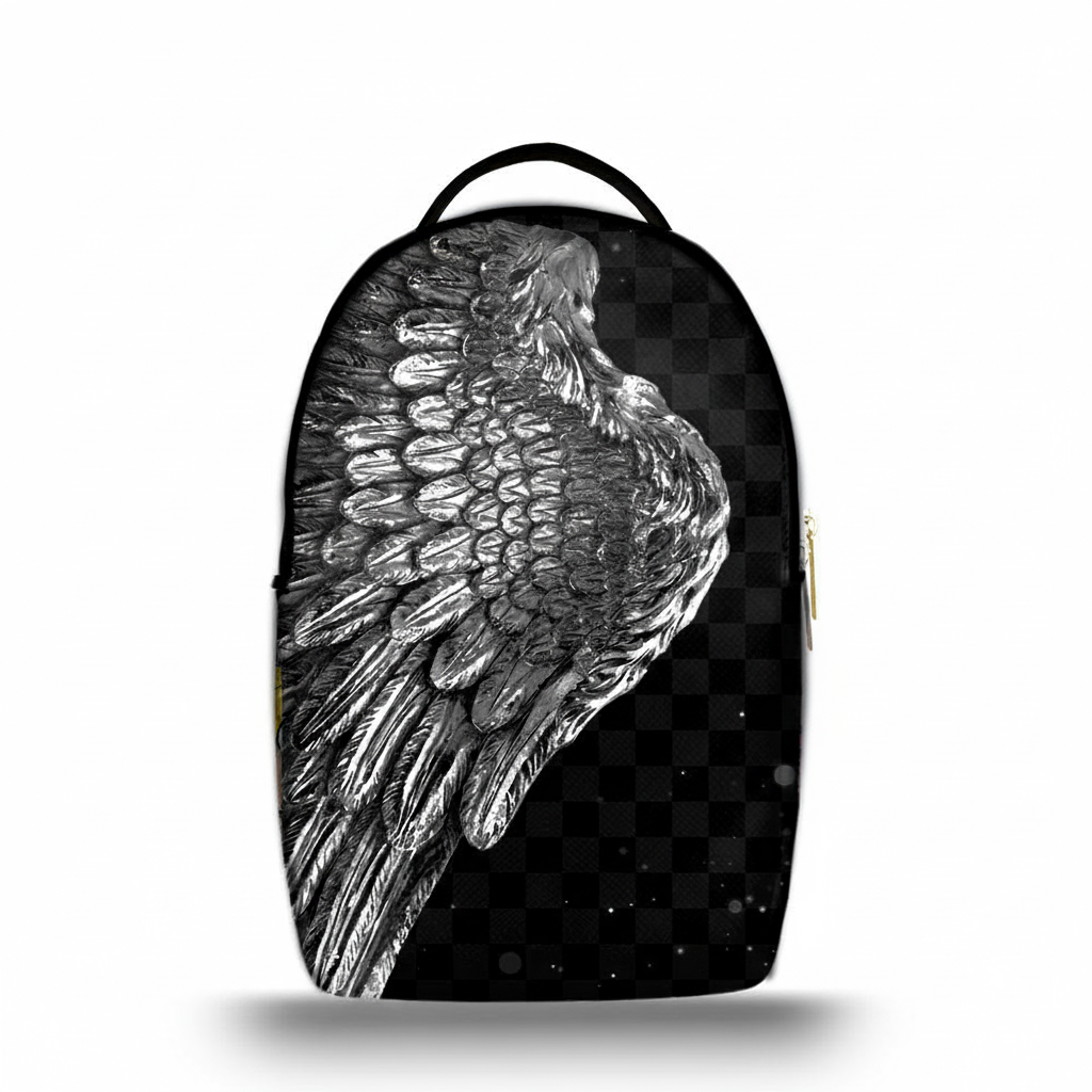 Zaino Ermes Madinbo - Made in Italy - Unisex - Porta computer -  Zaino Scuolta - Zaino Lavoro - Grafica Ala