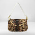 BORSA AQUA MADINBO BIANCA - MADE IN ITALY - LEOPARD