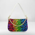 BORSA AQUA MADINBO BIANCA - MADE IN ITALY - FARFALLE COLORATE