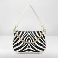 BORSA AQUA MADINBO BIANCA - MADE IN ITALY - ZEBRA