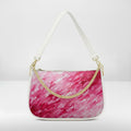 BORSA AQUA MADINBO BIANCA - MADE IN ITALY - GRAFFITI BIANCO E ROSA