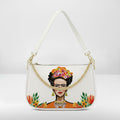 BORSA AQUA MADINBO BIANCA - MADE IN ITALY - FRIDA ARANCIONE