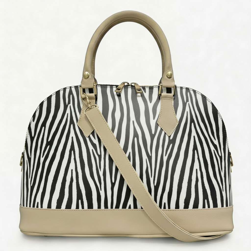 Borsa Alisya Madinbo - Made in Italy - con Grafica Zebrata