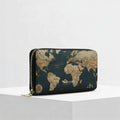 Portafogli ZIP di MADINBO - Wallet - MAPPAMONDO NERO