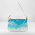BORSA AQUA MADINBO BIANCA - MADE IN ITALY - BIANCO E AZZURRO