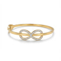 Bracciale in acciaio color oro infinito