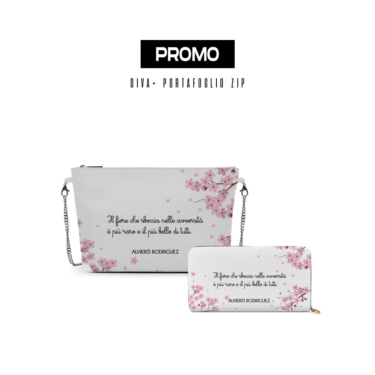 Promo diva + Portafoglio Zip bianca Il Fiore