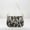 BORSA AQUA MADINBO BIANCA - MADE IN ITALY - PIUME BIANCHE E NERE