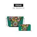 Promo diva + Portafoglio Zip bianca Frida Flowers
