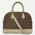 Borsa Alisya Madinbo - Made in Italy - CON GRAFICA SCACCHI MARRONE