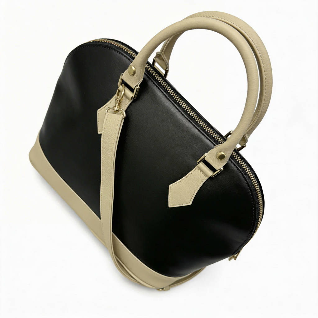 Borsa Alisya Madinbo - Made in Italy - con Grafica Piume Blu