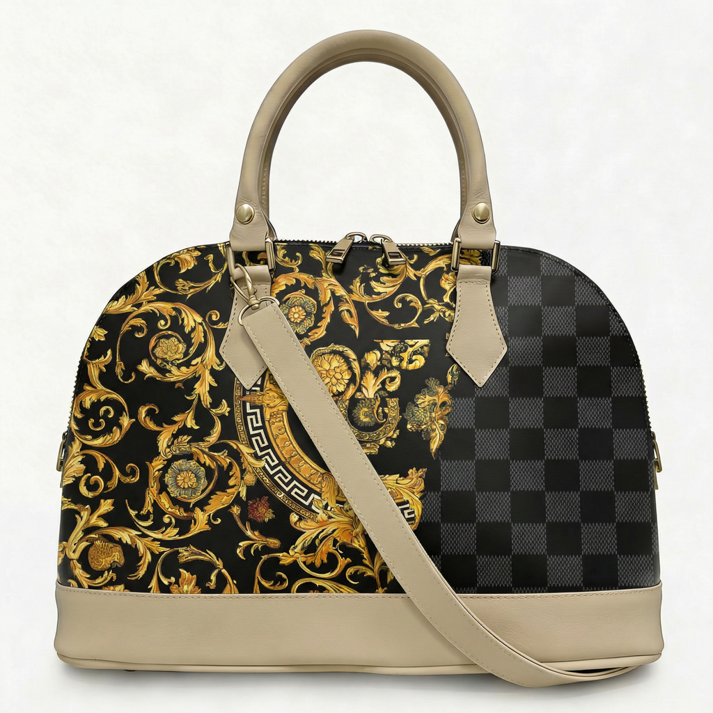 Borsa Alisya Madinbo - Made in Italy - CON GRAFICA BAROCCO LEONE