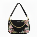 BORSA AQUA MADINBO - MADE IN ITALY - GRAFICA FIORI ROSA
