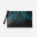 POCHETTE MADINBO - MADE IN ITALY - PIUME BLU