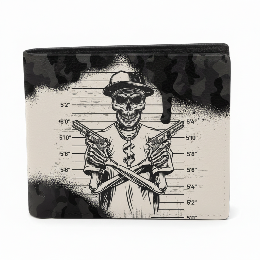 PORTAFOGLIO UOMO MADINBO CON STAMPA - WANTED