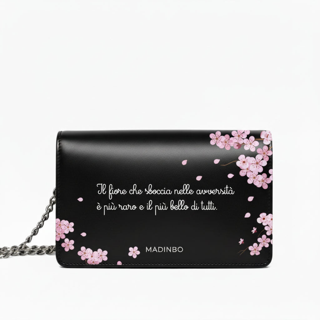 PRINCESS BAG di MADINBO - Vera Pelle - LEATHER - Made ITALY - FIORI DI ARANCIO