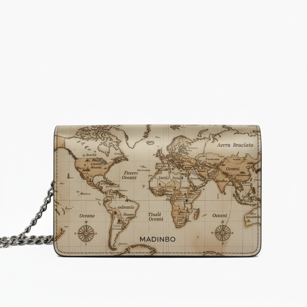 PRINCESS BAG di MADINBO - Vera Pelle - LEATHER - Made ITALY - MAPPAMONDO