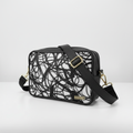 BORSA SOLE - MADE IN ITALY  - CON STAMPA GRAFFITI BIANCO E NERO